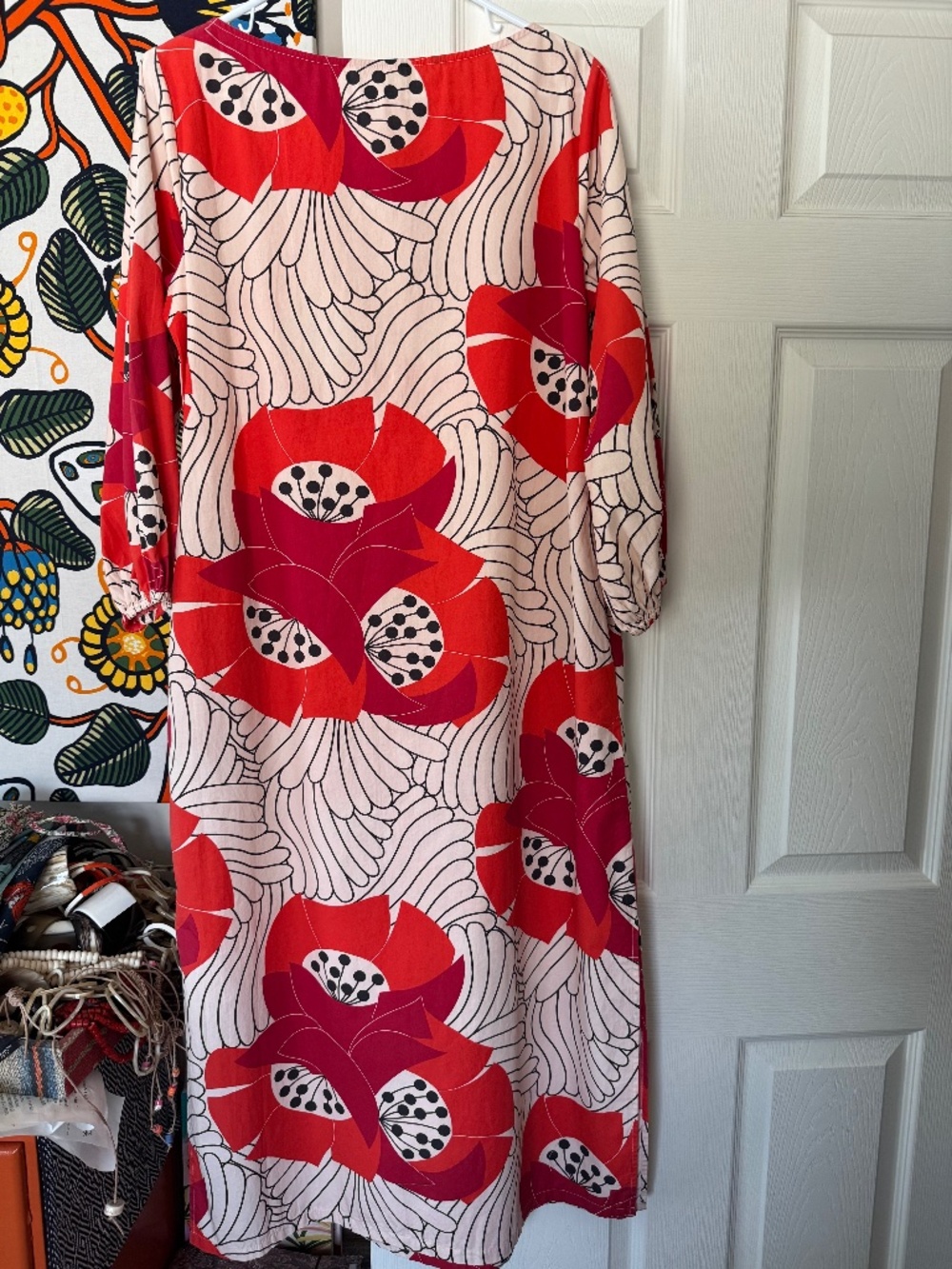 NWT, FRANCES VALENTINE, MINNOW DRESS IN DARLING JAPANESE POPPY PRINT - Picture 6 of 16
